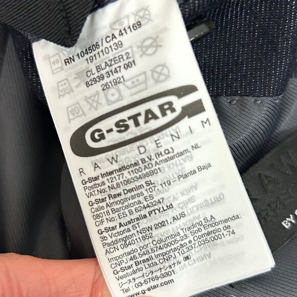 G-Star RAW Correctline Dark Indigo Denim Blazer Jacket Size 54 Men's - Picture 6 of 6